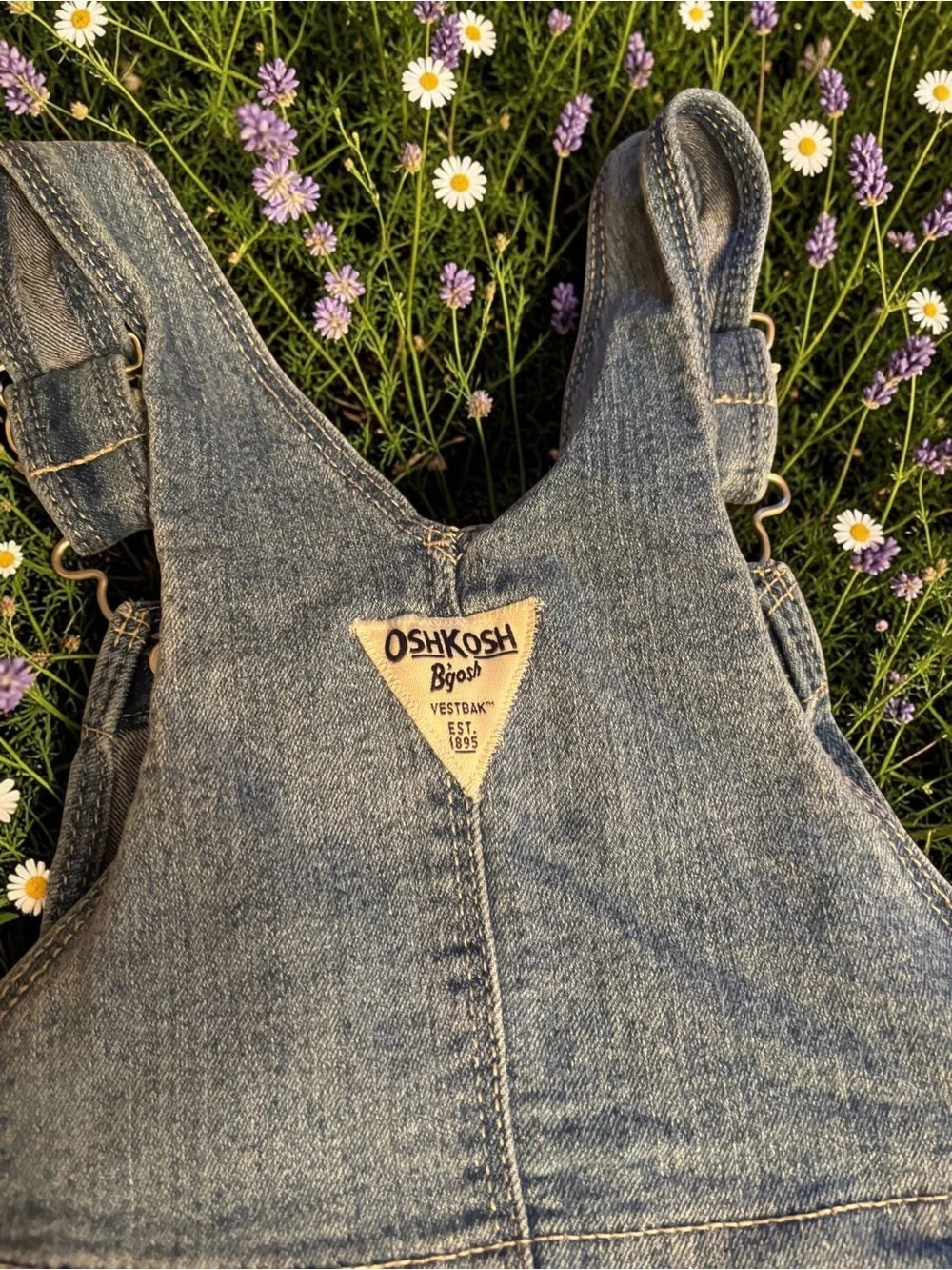OshKosh B'gosh Denim Unicorn Tulle Romper / Overall dress- Blue and Pink